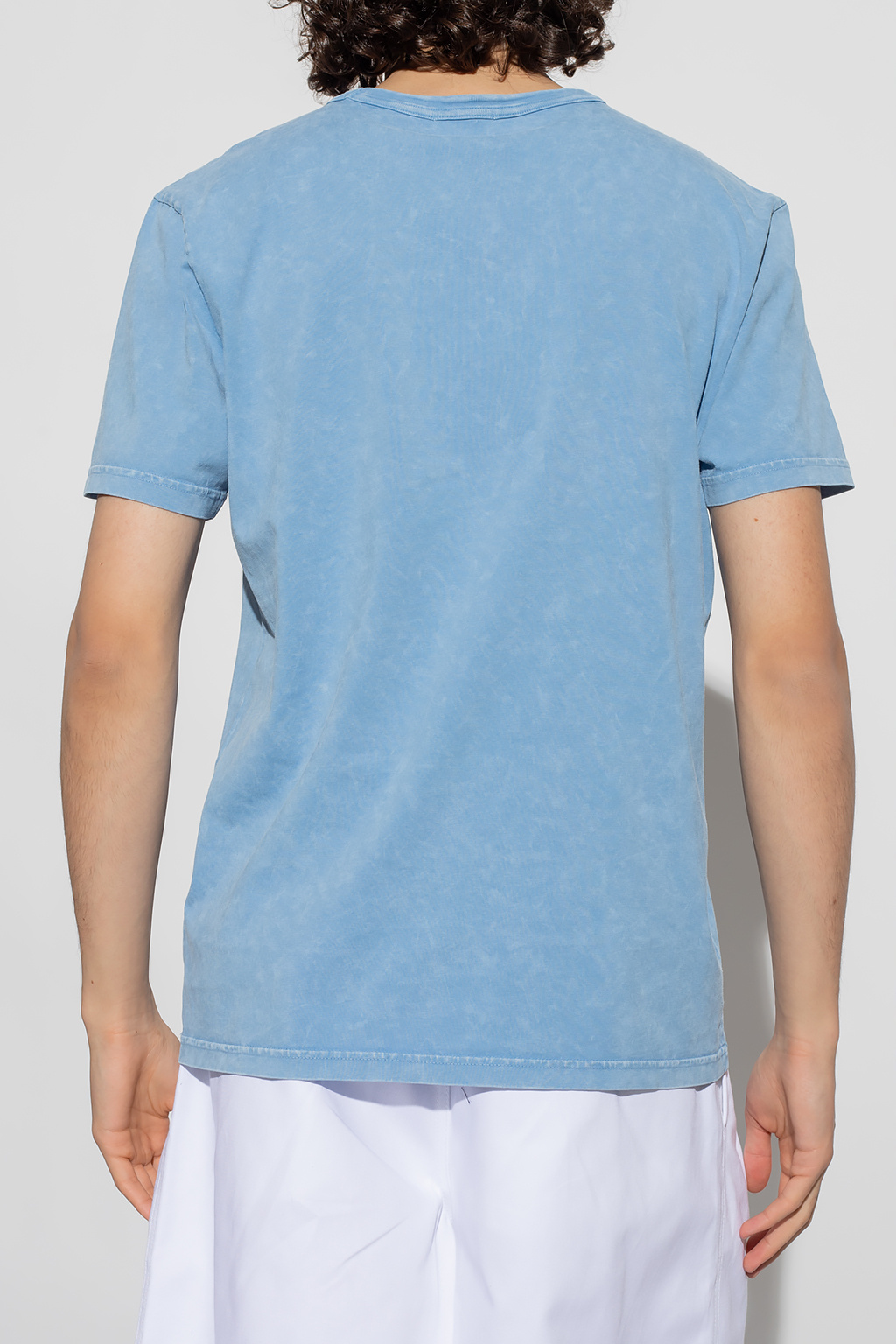 Woolrich｜SHORT-SLEEVED ROUND NECK T-SHIRTS (Hoodie in P shirt with logo Woolrich - Blue T - SchaferandweinerShops